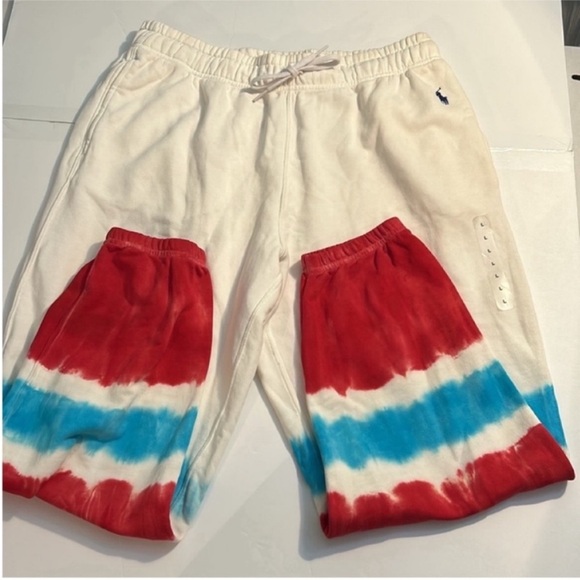 Polo Ralph Lauren Large Sweatpants Joggers Tie-Dye French Terry 100% cotton NWT - Picture 4 of 11